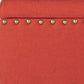 Fabric Upholstered Wooden Storage Bench With Nail Head Trim, Large, Orange And Brown By Benzara | Benches |  Modishstore  - 3