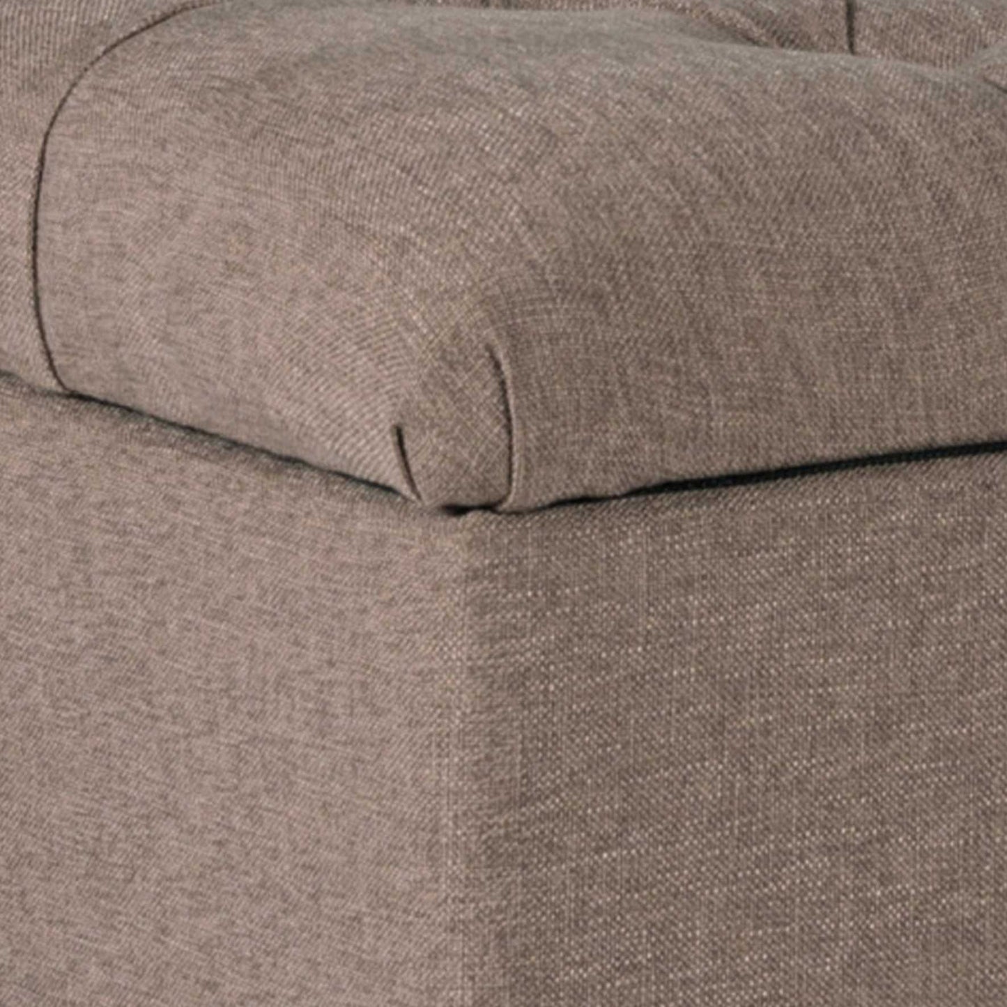 Textured Fabric Upholstered Tufted Wooden Bench With Hinged Storage, Brown By Benzara | Benches |  Modishstore  - 3