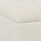 Fabric Upholstered Button Tufted Wooden Bench With Hinged Storage, White And Brown By Benzara | Benches |  Modishstore  - 4