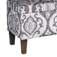 Damask Patterned Fabric Upholstered Wooden Bench With Hinged Storage, Large, Multicolor By Benzara | Benches |  Modishstore  - 3
