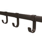 Wood And Metal Frame Coat Rack With 5 Removable Hooks, Brown And Black By Benzara | Coat Racks |  Modishstore  - 5