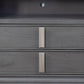 Transitional Style Wooden Media Chest With Two Drawers And One Open Shelf, Gray By Benzara | Cabinets | Modishstore - 4