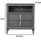 Transitional Style Wooden Media Chest With Two Drawers And One Open Shelf, Gray By Benzara | Cabinets | Modishstore - 6