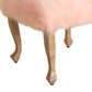 Square Wooden Stool With Faux Fur Upholstered Seat And Cabriole Legs, Pink And Brown By Benzara | Stools |  Modishstore  - 3