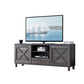 Transitional Wooden Tv Stand With Two Side Door Cabinets And Spacious Storage, Gray By Benzara | Cabinets | Modishstore - 2