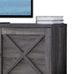 Transitional Wooden Tv Stand With Two Side Door Cabinets And Spacious Storage, Gray By Benzara | Cabinets | Modishstore - 4