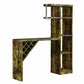 Wooden Bar Unit With Open Compartments And Diagonal Wine Section, Brown By Benzara | Cabinets |  Modishstore  - 3