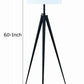 Height Adjustable Metal Tripod Floor Lamp With Fabric Shade, White And Black By Benzara | Floor Lamps |  Modishstore  - 5