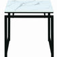 3 Piece Metal Base Occasional Table Set With Faux Marble Top, Black And White By Benzara | Coffee Tables |  Modishstore  - 3