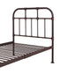 Metal Twin Bed With Pipe Design Structure, Antique Bronze By Benzara | Bedroom Sets |  Modishstore  - 2