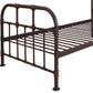 Metal Twin Bed With Pipe Design Structure, Antique Bronze By Benzara | Bedroom Sets |  Modishstore  - 3