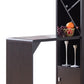 Wooden Wine Cabinet With Spacious Storage And Bar Table, Red Cocoa Brown By Benzara | Cabinets | Modishstore - 5