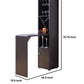 Wooden Wine Cabinet With Spacious Storage And Bar Table, Red Cocoa Brown By Benzara | Cabinets | Modishstore - 6