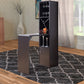 Wooden Wine Cabinet With Spacious Storage And Bar Table, Red Cocoa Brown By Benzara | Cabinets | Modishstore