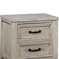 Transitional 2 Drawer Wooden Nightstand With Molded Trim,Antique White By Benzara | Nightstands | Modishstore - 2