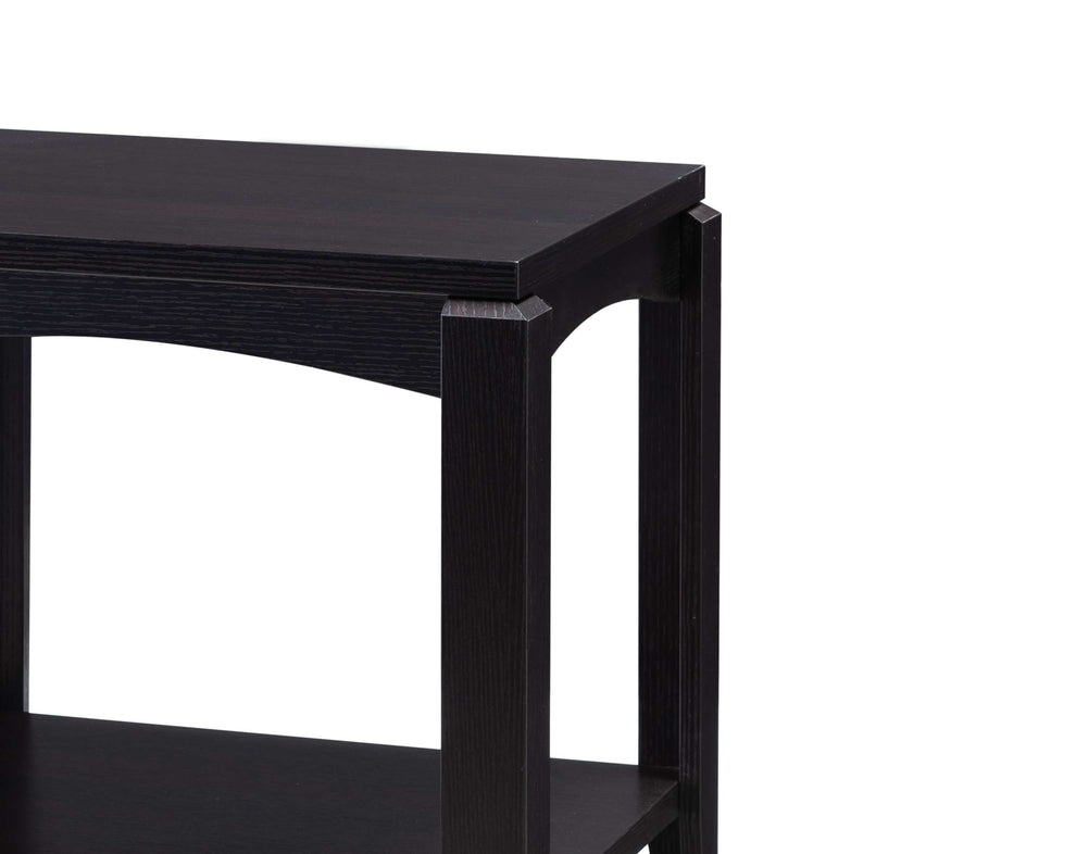 Wooden End Table With Open Bottom Shelf And Chamfered Legs, Brown By Benzara | Side Tables |  Modishstore  - 3