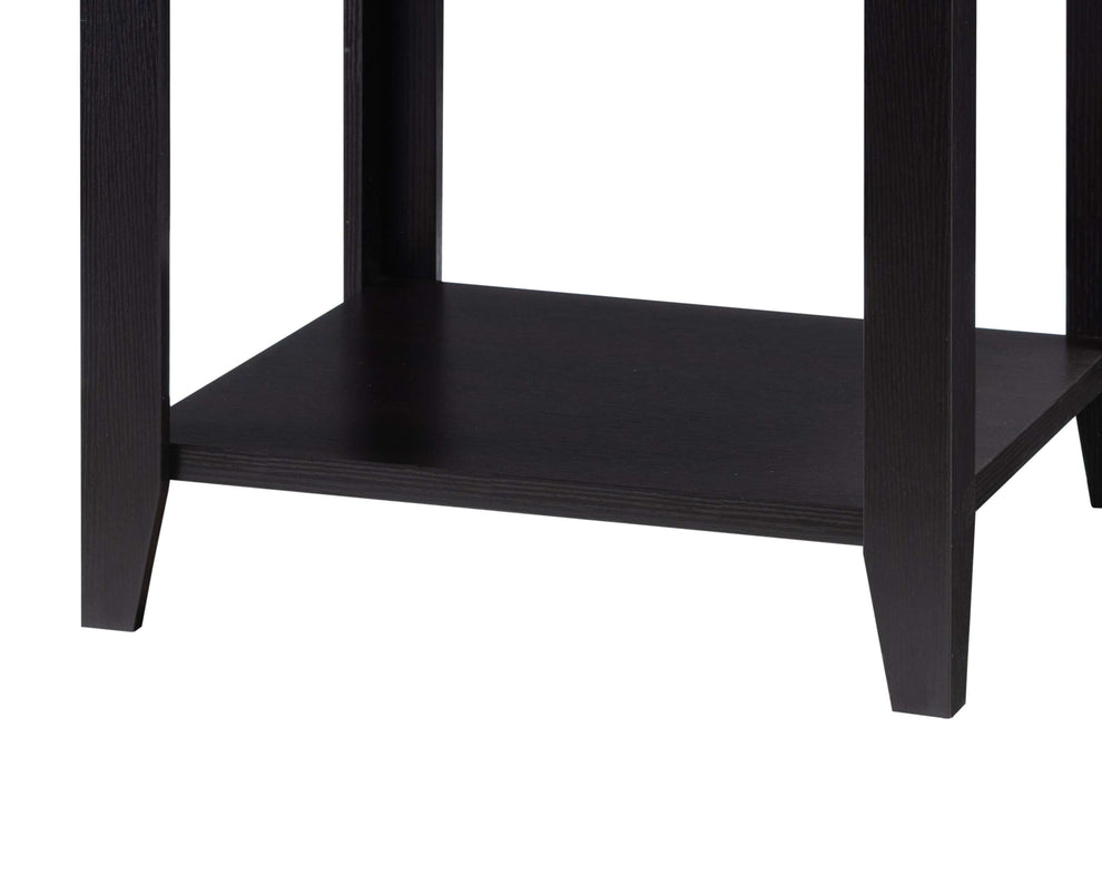 Wooden End Table With Open Bottom Shelf And Chamfered Legs, Brown By Benzara | Side Tables |  Modishstore  - 4