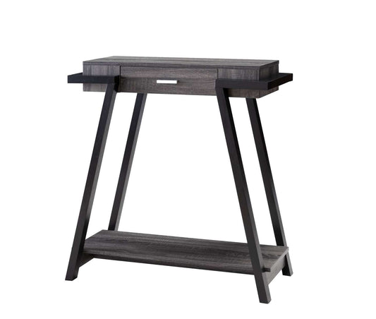 Wooden Console Table With Angled Leg Support And Drawer,Black And Gray By Benzara | Console Tables |  Modishstore 