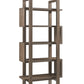 5 Shelf Open Design Wooden Bookcase With Zig Zag Design, Brown By Benzara | Bookcases | Modishstore