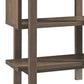 5 Shelf Open Design Wooden Bookcase With Zig Zag Design, Brown By Benzara | Bookcases | Modishstore - 4