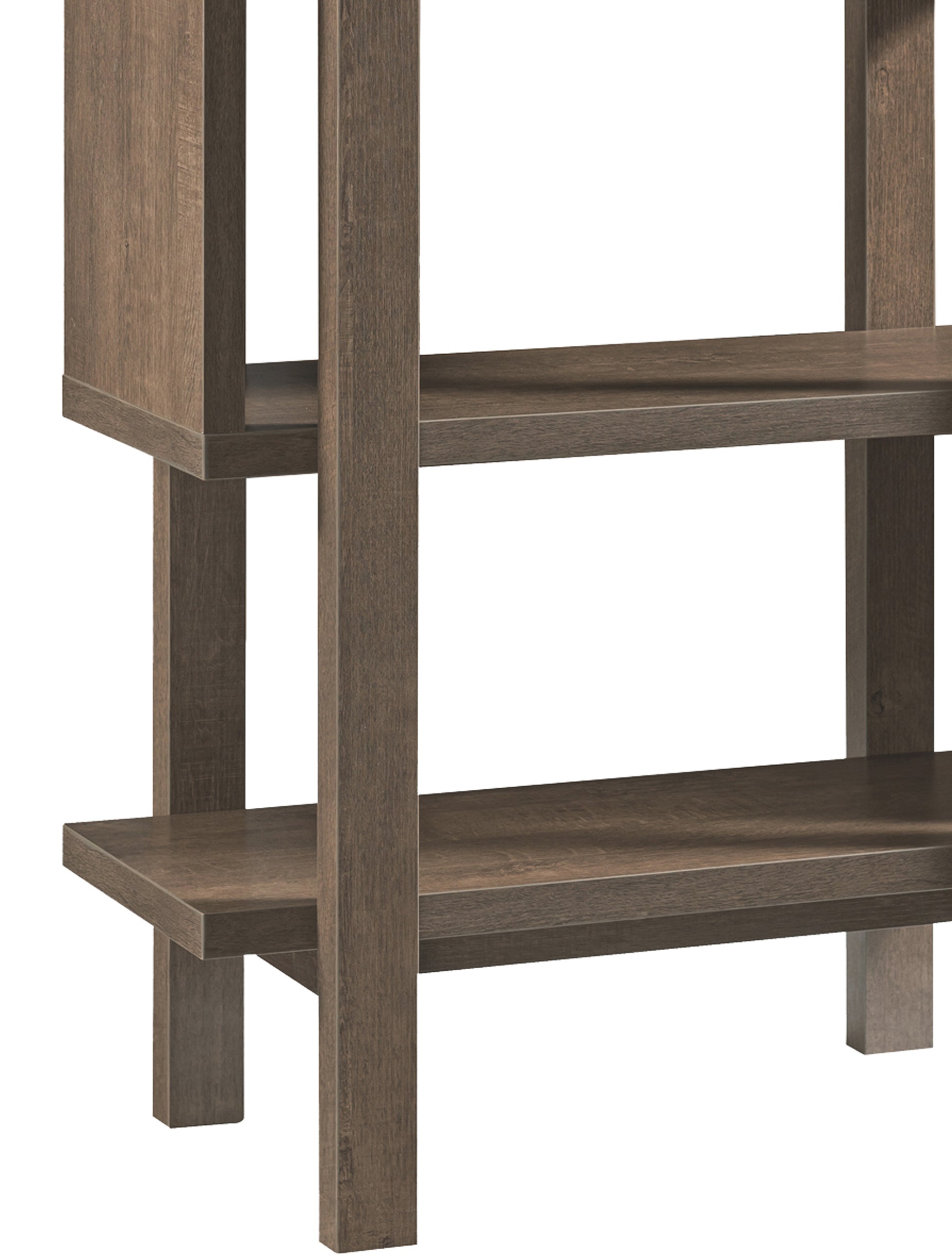 5 Shelf Open Design Wooden Bookcase With Zig Zag Design, Brown By Benzara | Bookcases | Modishstore - 4
