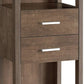 Transitional Wooden Pier With 4 Open Shelves And 2 Drawers, Brown By Benzara | Shelves & Shelving Units |  Modishstore  - 4