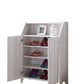 2 Door Wooden Shoe Cabinet With Top Shelf Storage, White By Benzara | Cabinets |  Modishstore 
