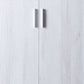 2 Door Wooden Shoe Cabinet With Top Shelf Storage, White By Benzara | Cabinets |  Modishstore  - 4