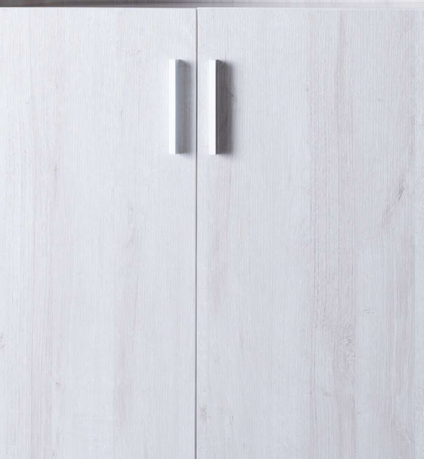 2 Door Wooden Shoe Cabinet With Top Shelf Storage, White By Benzara | Cabinets |  Modishstore  - 4
