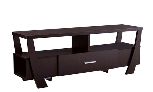 Modern Style Tv Stand With 2 Open Shelves And 2 Side Shelves, Brown By Benzara | Cabinets |  Modishstore 