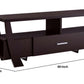 Modern Style Tv Stand With 2 Open Shelves And 2 Side Shelves, Brown By Benzara | Cabinets |  Modishstore  - 4