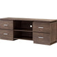 Transitional Wooden Tv Stand With 2 Open Shelves And 4 Drawers, Brown By Benzara | Cabinets |  Modishstore 