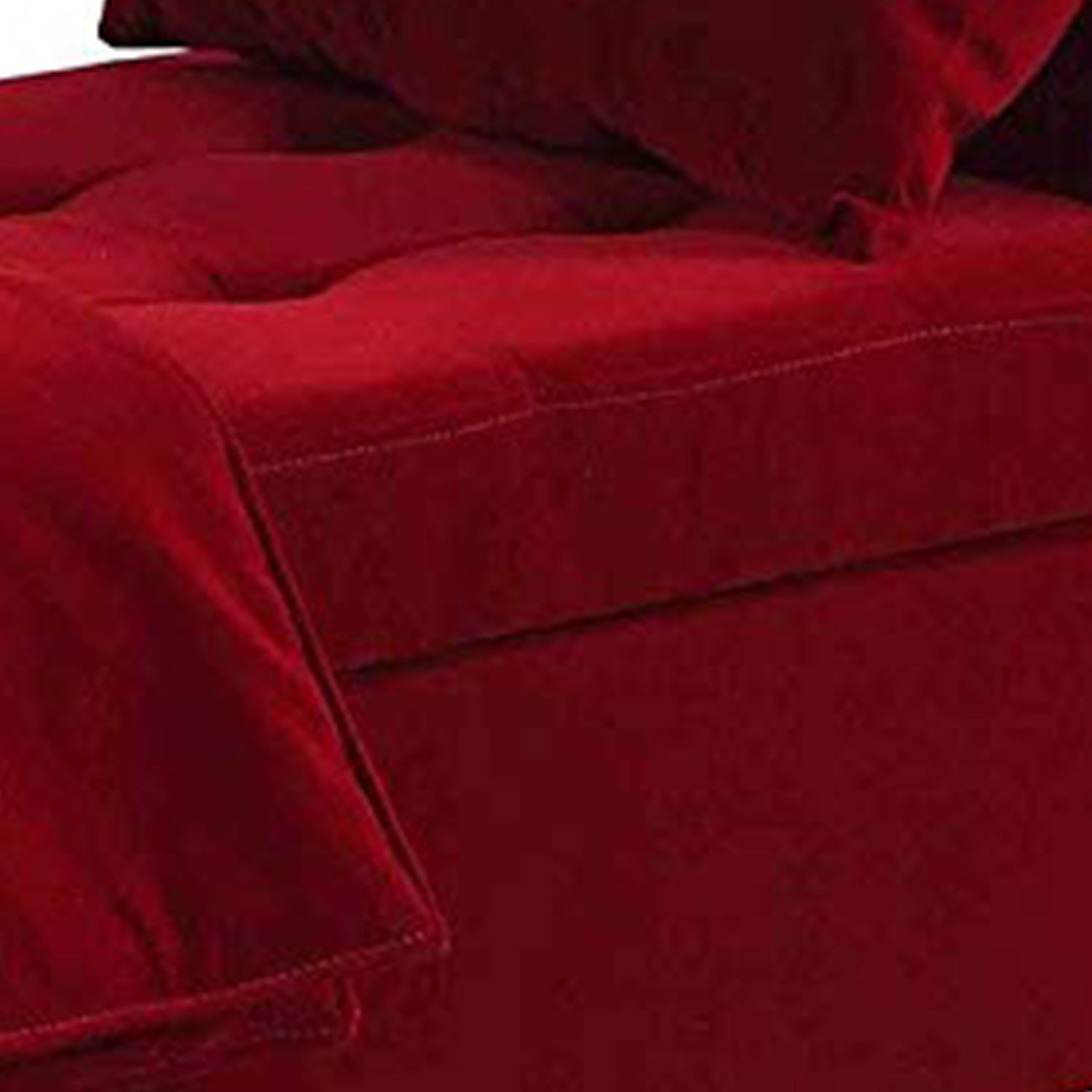 Button Tufted Wooden Storage Bench With Pillow And Blanket, Red By Benzara | Benches |  Modishstore  - 3