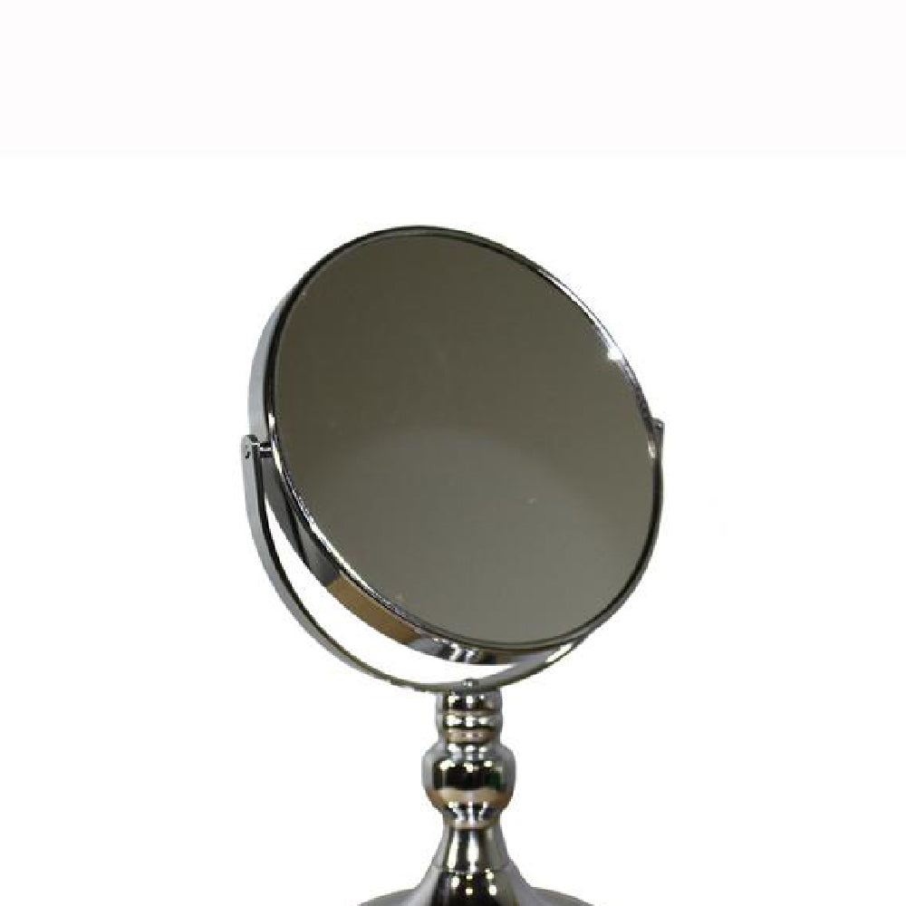 Metal Magnifying Makeup Mirror With 3X Magnification, Silver By Benzara | Mirrors |  Modishstore  - 4