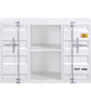 Industrial Metal Server With 2 Door Cabinet And 2 Open Shelves, White By Benzara | Cabinets |  Modishstore  - 2