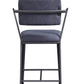 Fabric Upholstered Metal Counter Height Chair, Set Of 2,Gray And Black By Benzara | Bar Stools & Tables | Modishstore - 3