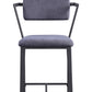 Fabric Upholstered Metal Counter Height Chair, Set Of 2,Gray And Black By Benzara | Bar Stools & Tables | Modishstore - 5
