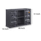 Industrial Metal Server With 2 Door Cabinet And 2 Open Shelves, Gray By Benzara | Cabinets |  Modishstore  - 3