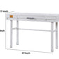 Industrial Style Metal And Wood 1 Drawer Vanity Desk, White By Benzara | Dressers |  Modishstore  - 2