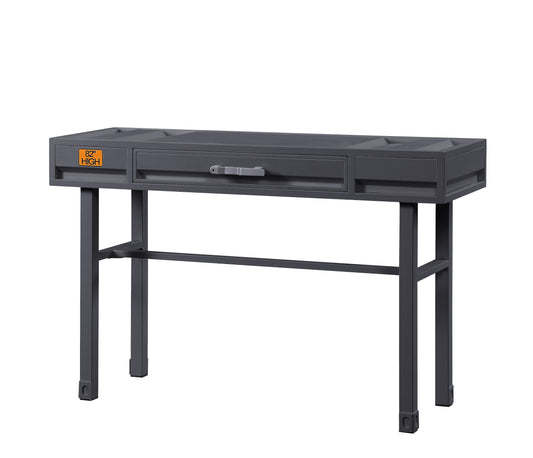 Industrial Style Metal And Wood 1 Drawer Vanity Desk, Gray By Benzara | Dressers |  Modishstore 