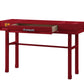 Industrial Style Metal And Wood 1 Drawer Vanity Desk, Red By Benzara | Dressers |  Modishstore  - 3