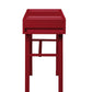 Industrial Style Metal And Wood 1 Drawer Vanity Desk, Red By Benzara | Dressers |  Modishstore  - 5