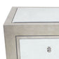 Wooden Cabinet With Mirror Accented Top With Four Drawers, Silver By Benzara | Cabinets |  Modishstore  - 4
