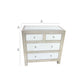 Wooden Cabinet With Mirror Accented Top With Four Drawers, Silver By Benzara | Cabinets |  Modishstore  - 6