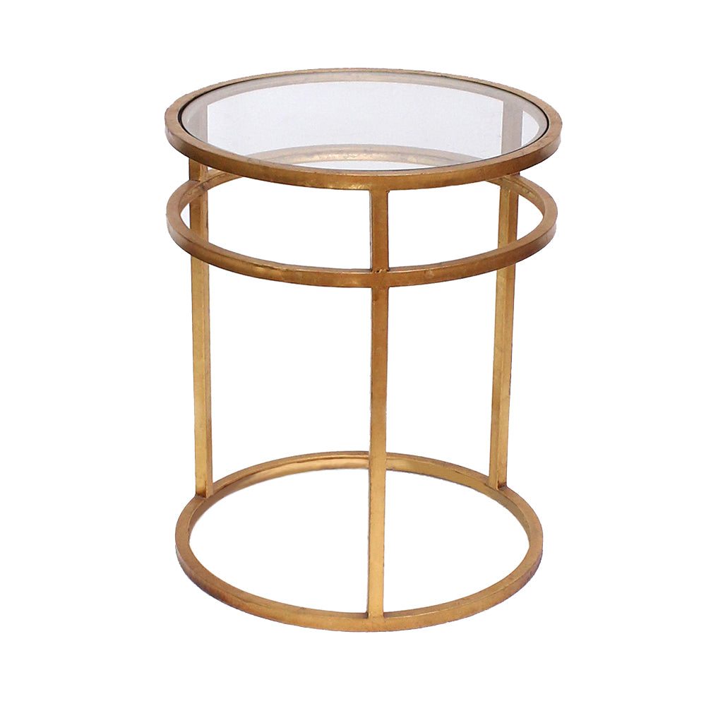 Metal Coffee Table With Mirror Accented Circular Top, Gold And Clear By Benzara | Coffee Tables |  Modishstore 