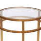 Metal Coffee Table With Mirror Accented Circular Top, Gold And Clear By Benzara | Coffee Tables |  Modishstore  - 4
