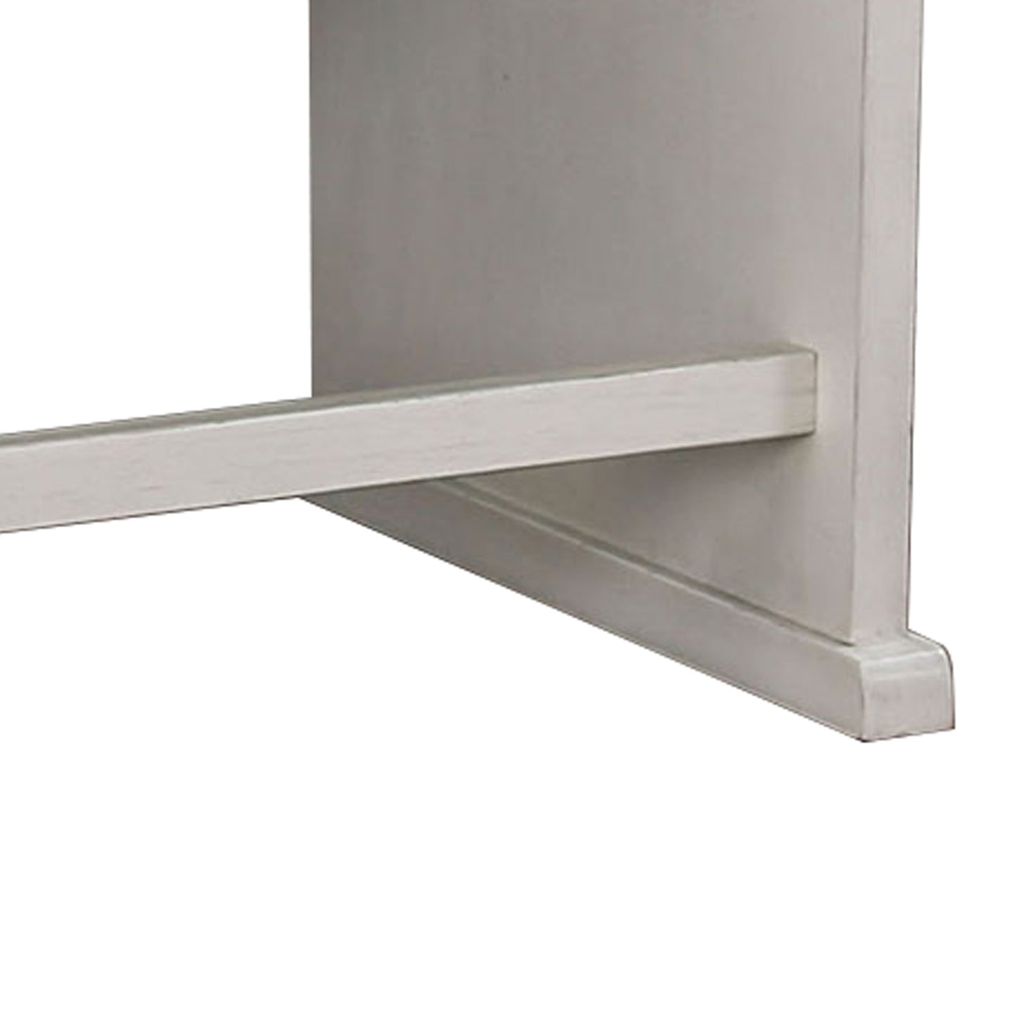 Wooden Counter Height Bench With Lift Top Seat, White And Black By Benzara | Benches |  Modishstore  - 4