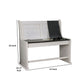 Wooden Counter Height Bench With Lift Top Seat, White And Black By Benzara | Benches |  Modishstore  - 6
