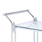 Metal And Mirror Rectangular Serving Cart With Open Shelf, Silver By Benzara | Bar Carts |  Modishstore  - 5