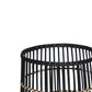 Drum Shaped Open Cage Bamboo Planter With Angled Legs, Set Of 3, Black By Benzara | Planters, Troughs & Cachepots |  Modishstore  - 3